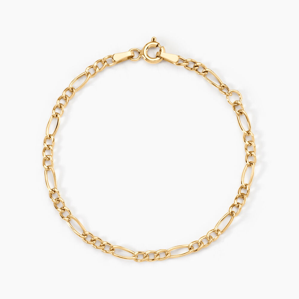 Bracelet Esma Maille Alternee 1/3 Or Jaune - Bracelets mailles Enfant | Marc Orian