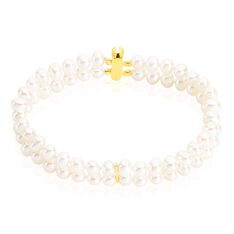 Bracelet 2 Rangs Or Jaune Perle De Culture - Bracelets chaînes Femme | Marc Orian