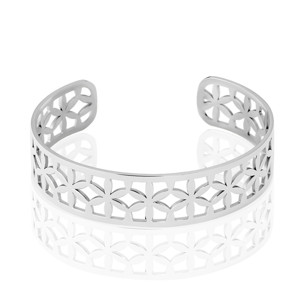 Bracelet Jonc Milda Acier Blanc - Bracelets joncs Femme | Marc Orian