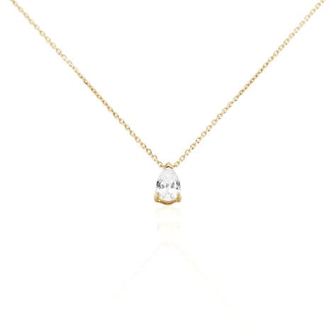 Collier Naellya Plaqu&eacute; Or Jaune Oxyde De Zirconium - Colliers avec pierres Femme | Marc Orian
