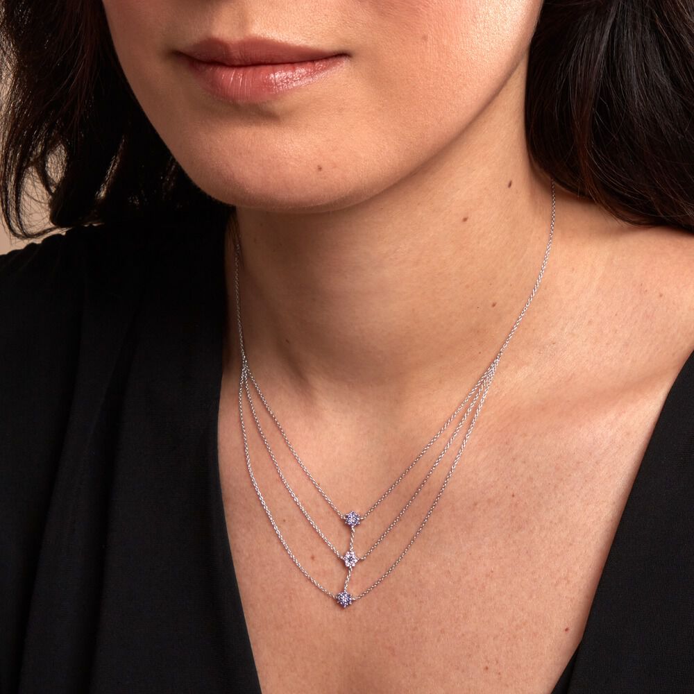 Collier Argent Blanc Blossom Oxyde De Zirconium - Colliers avec pierres Femme | Marc Orian