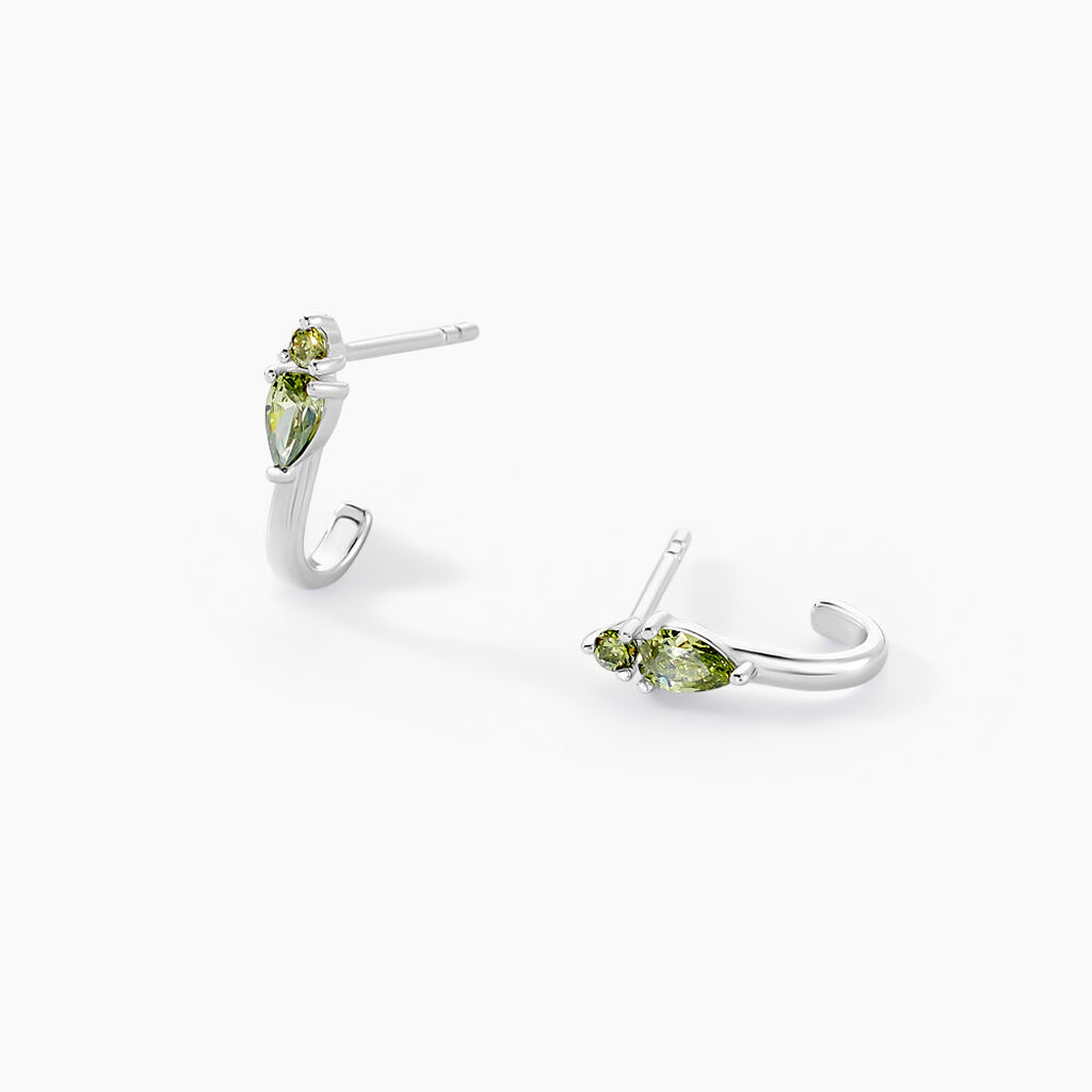 Cr&eacute;oles Desert Argent Blanc Oxyde De Zirconium - Cr&eacute;oles Femme | Marc Orian