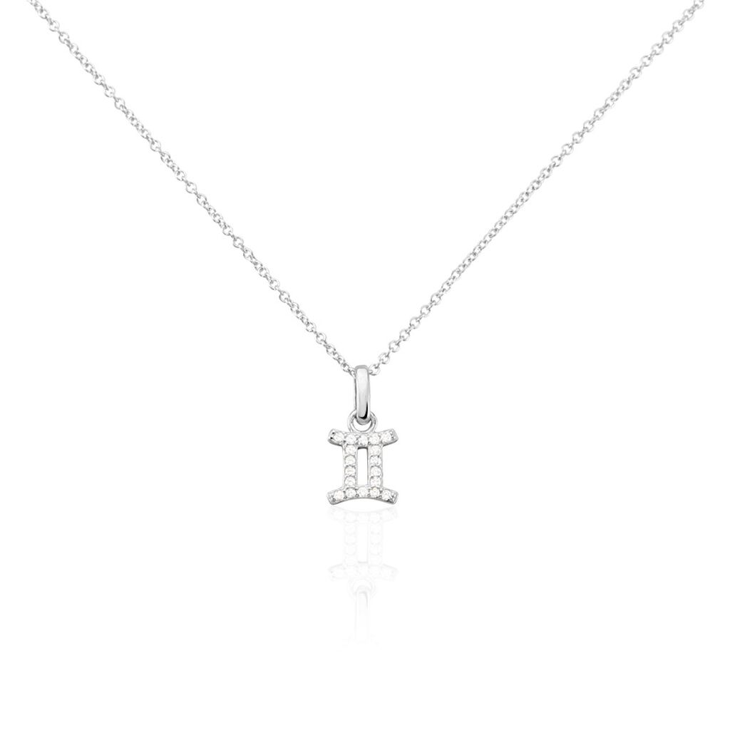 Collier Astra Argent Blanc Oxyde De Zirconium - Colliers avec pierres Femme | Marc Orian