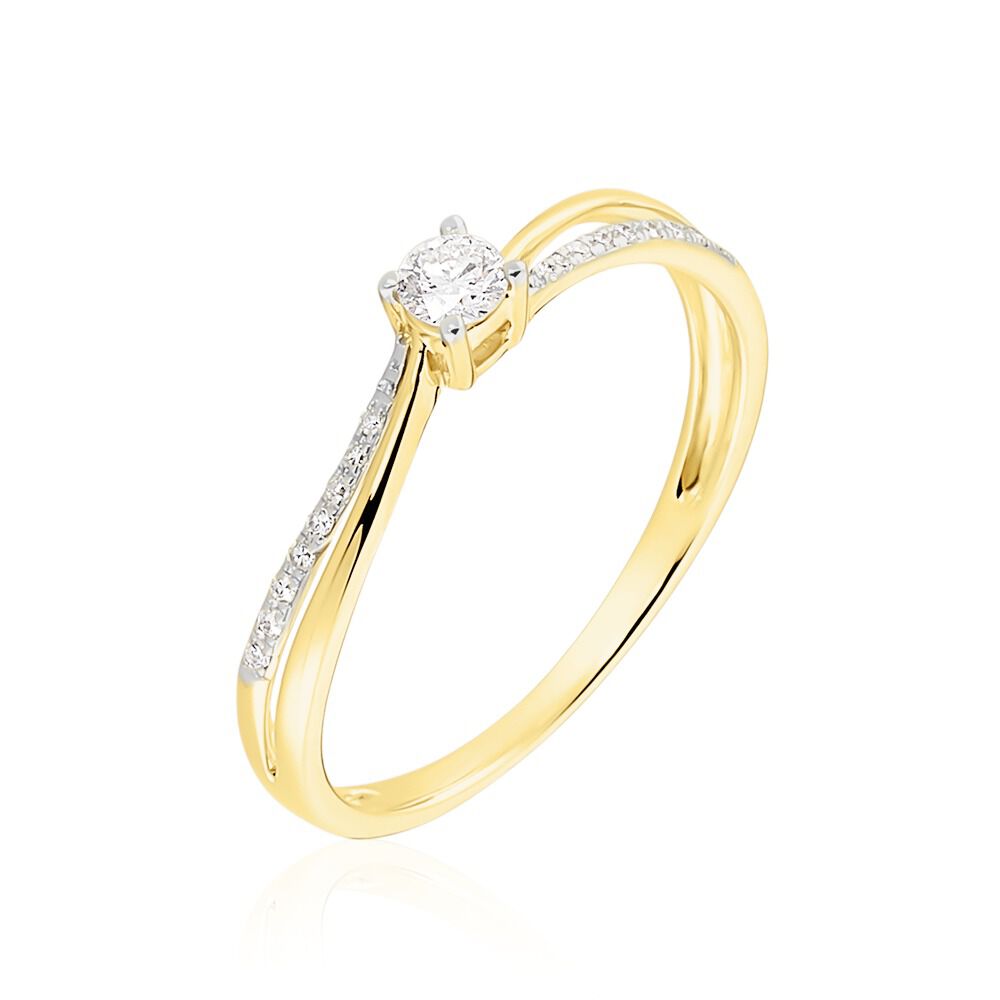 Bague Solitaire Asia Or Jaune Diamant - Solitaires Femme | Marc Orian