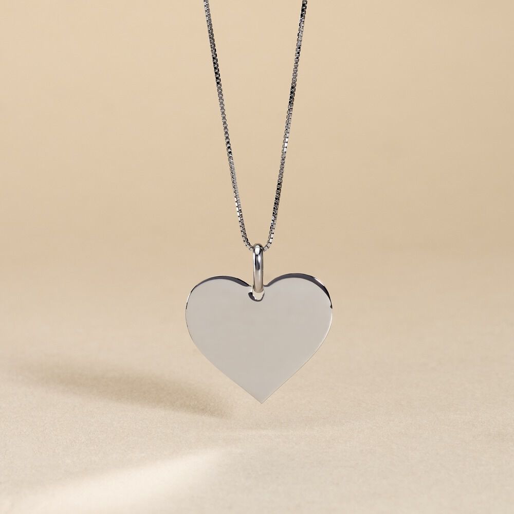 Pendentif Lisa Or Blanc - Bijoux personnalis&eacute;s Femme | Marc Orian