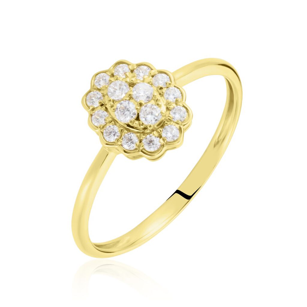 Bague Or Jaune Catharine Oxyde De Zirconium - Bagues avec pierre Femme | Marc Orian