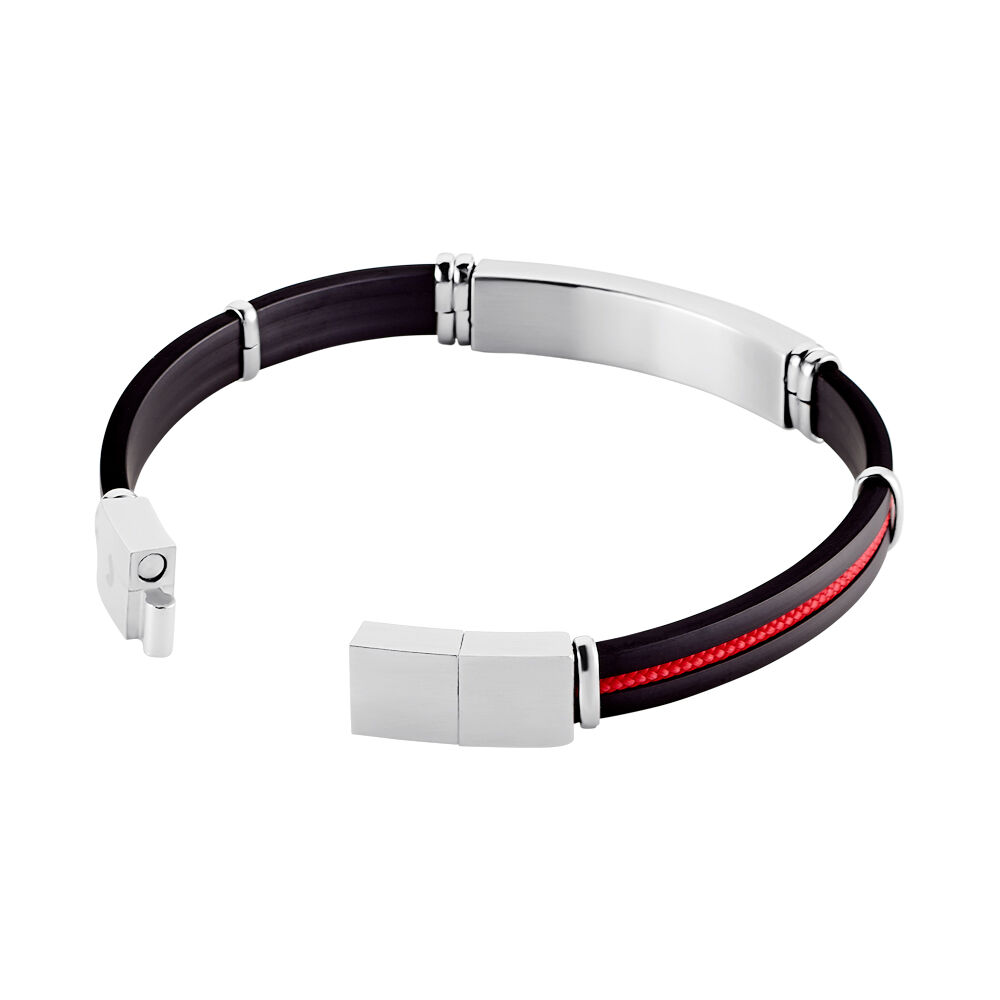 Bracelet Jourdan Magnus Caoutchouc Bleu - Bracelets cordons Homme | Marc Orian