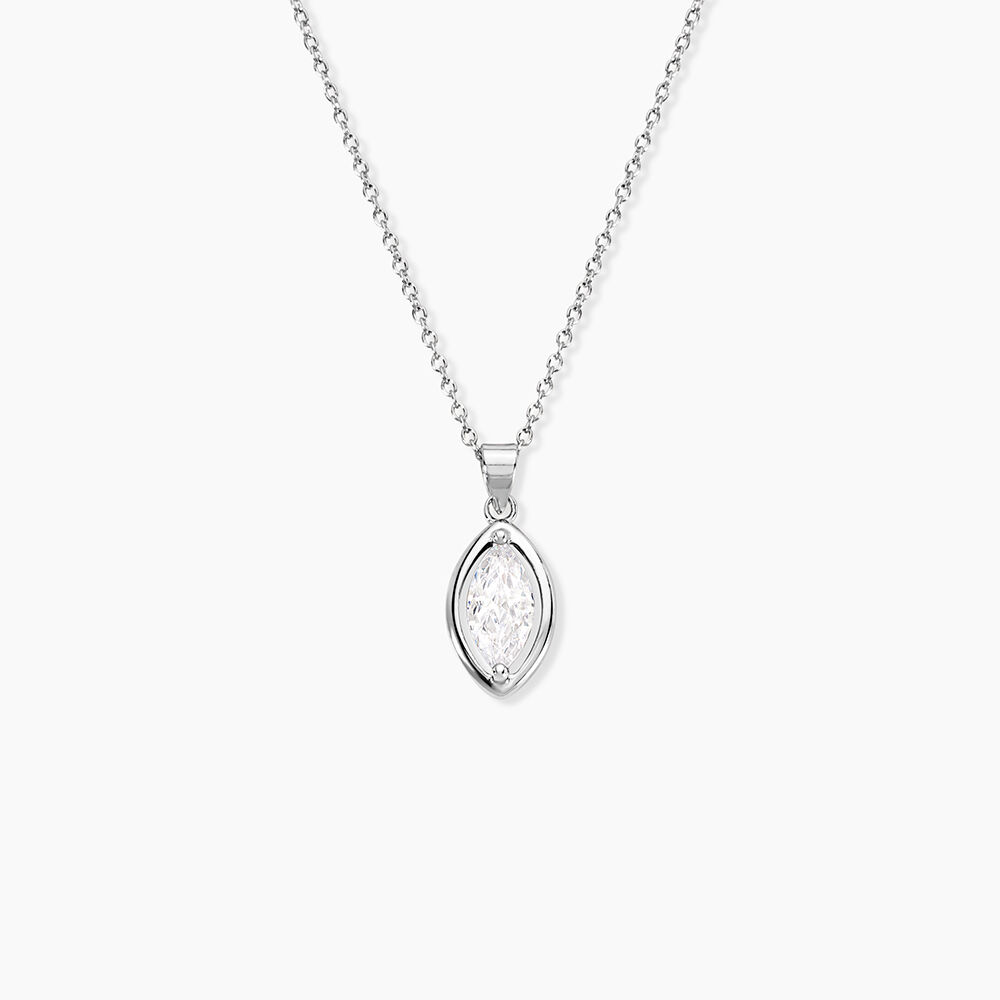 Collier Arone Argent Blanc Oxyde De Zirconium - Colliers avec pierres Femme | Marc Orian