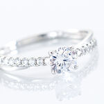 Bague Solitaire Kanel Or Blanc Oxyde De Zirconium - Solitaires Femme | Marc Orian