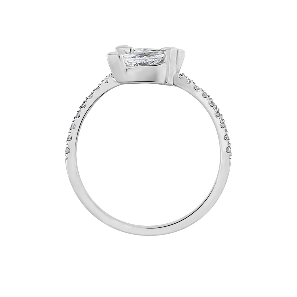 Bague Nevarte Argent Blanc Oxyde De Zirconium - Bagues avec pierre Femme | Marc Orian