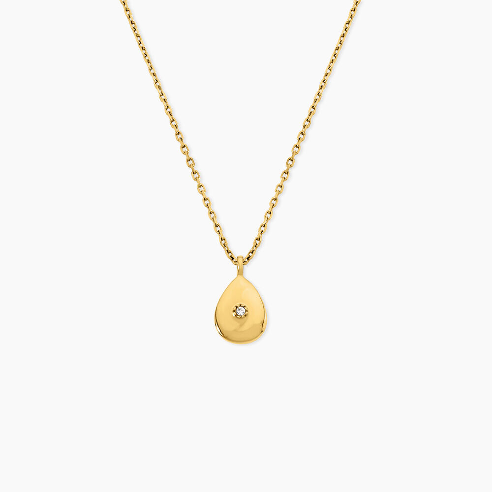 Collier Amale Acier Jaune Oxyde De Zirconium - Colliers avec pierres Femme | Marc Orian