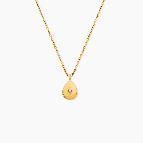 Collier Amale Acier Jaune Oxyde De Zirconium - Colliers avec pierres Femme | Marc Orian