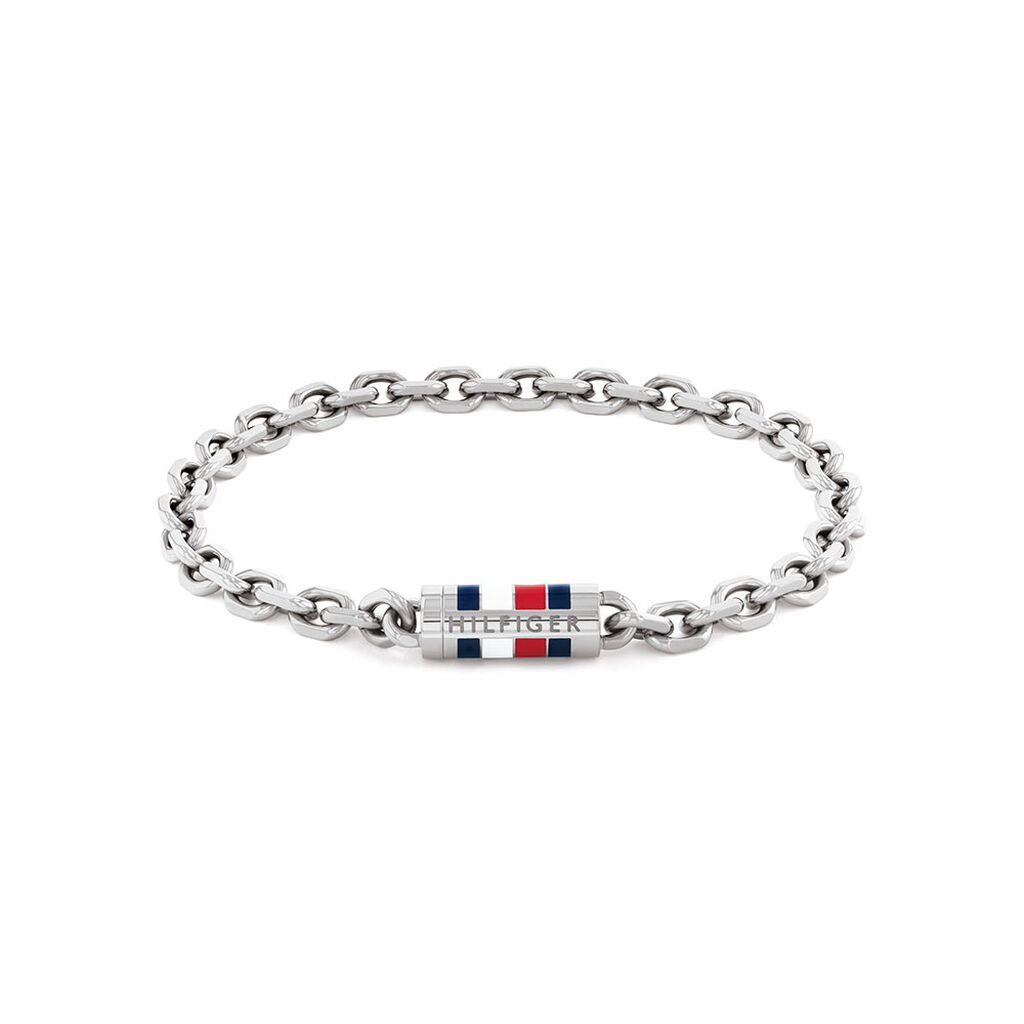 Bracelet Tommy Hilfiger Bruce Chain Acier Blanc - Bracelets chaînes Homme | Marc Orian