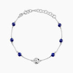 Bracelet Argent Kutrun Lapis Lazuli - Bracelets Medailles Femme | Marc Orian