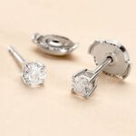 Boucles D'oreilles Puces Or Blanc Aphrodite Diamants - Boucles d'oreilles mariage Femme | Marc Orian