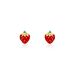 Boucles D'oreilles Puces Elizabetae Fraise Or Jaune - Puces Enfant | Marc Orian