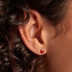 Boucles D'oreilles Puces Elizabetae Fraise Or Jaune - Puces Enfant | Marc Orian