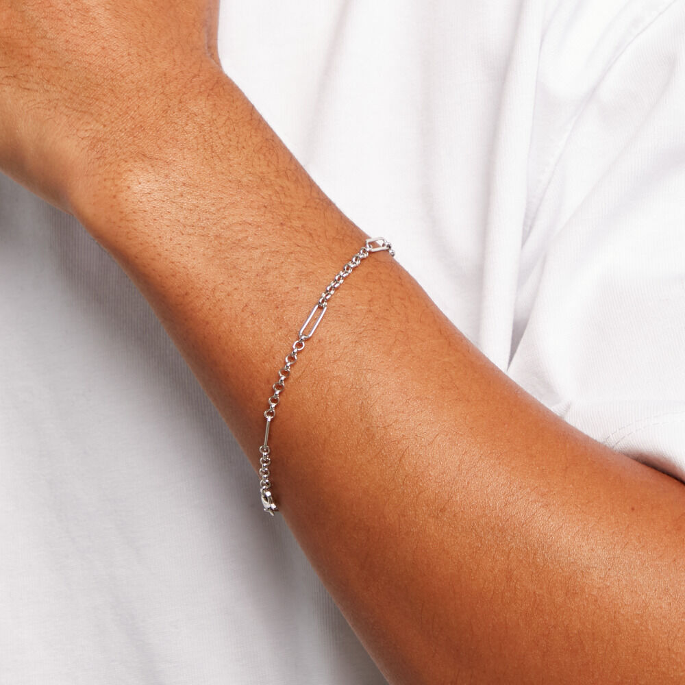 Bracelet Ben Argent Blanc - Bracelets fantaisie Homme | Marc Orian