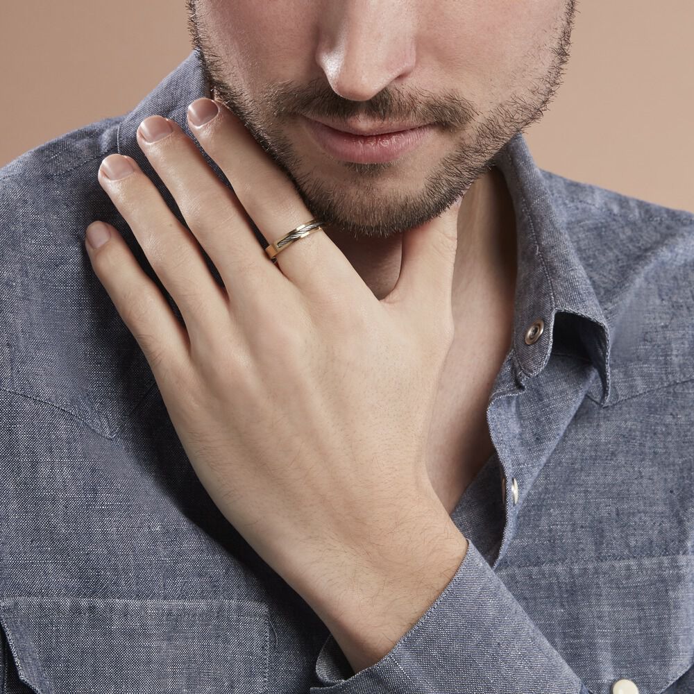 Bague Andro Acier Bicolore - Ventes Privées Homme | Marc Orian