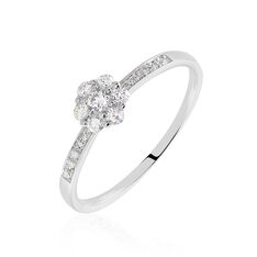 Bague Magnolia Or Blanc Diamant - Parure de mariage Femme | Marc Orian