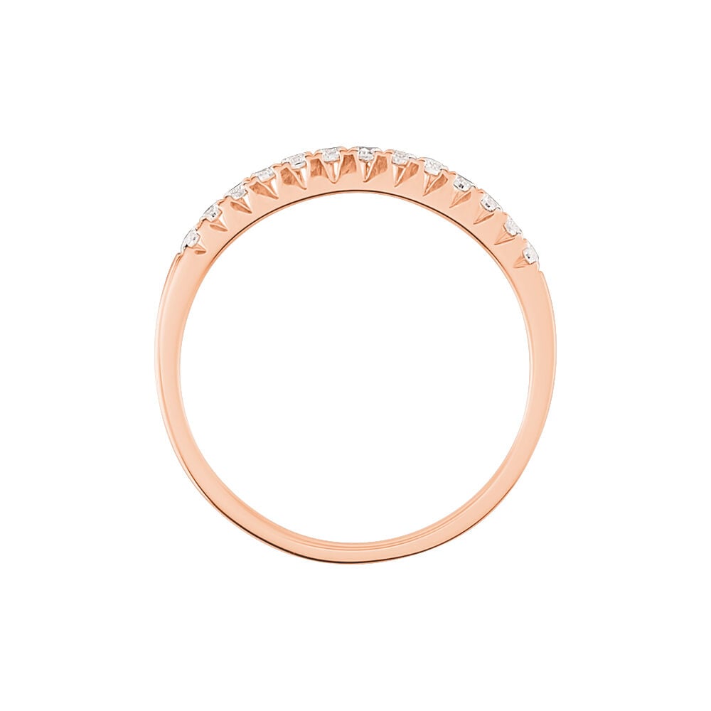Alliance Pristina Or Rose Diamant - Alliances avec pierres Femme | Marc Orian