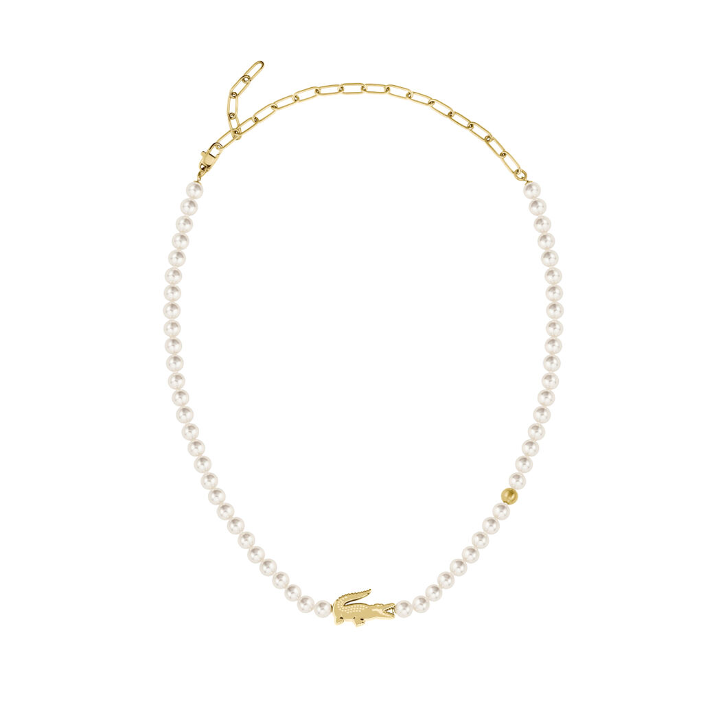 Collier Lacoste Matchpoint Acier Jaune Perle D'Imitation - Colliers avec pierres Unisex | Marc Orian