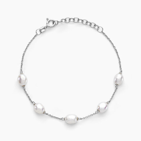 Bracelet Yuna Argent Blanc Perle De Culture - Bracelets fantaisie Femme | Marc Orian