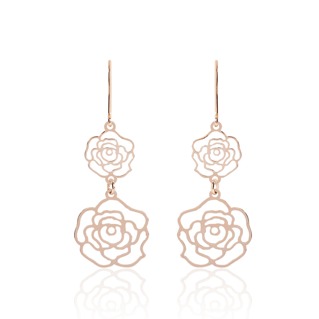 Boucles D'oreilles Pendantes Margotte Argent Rose - Pendantes Femme | Marc Orian