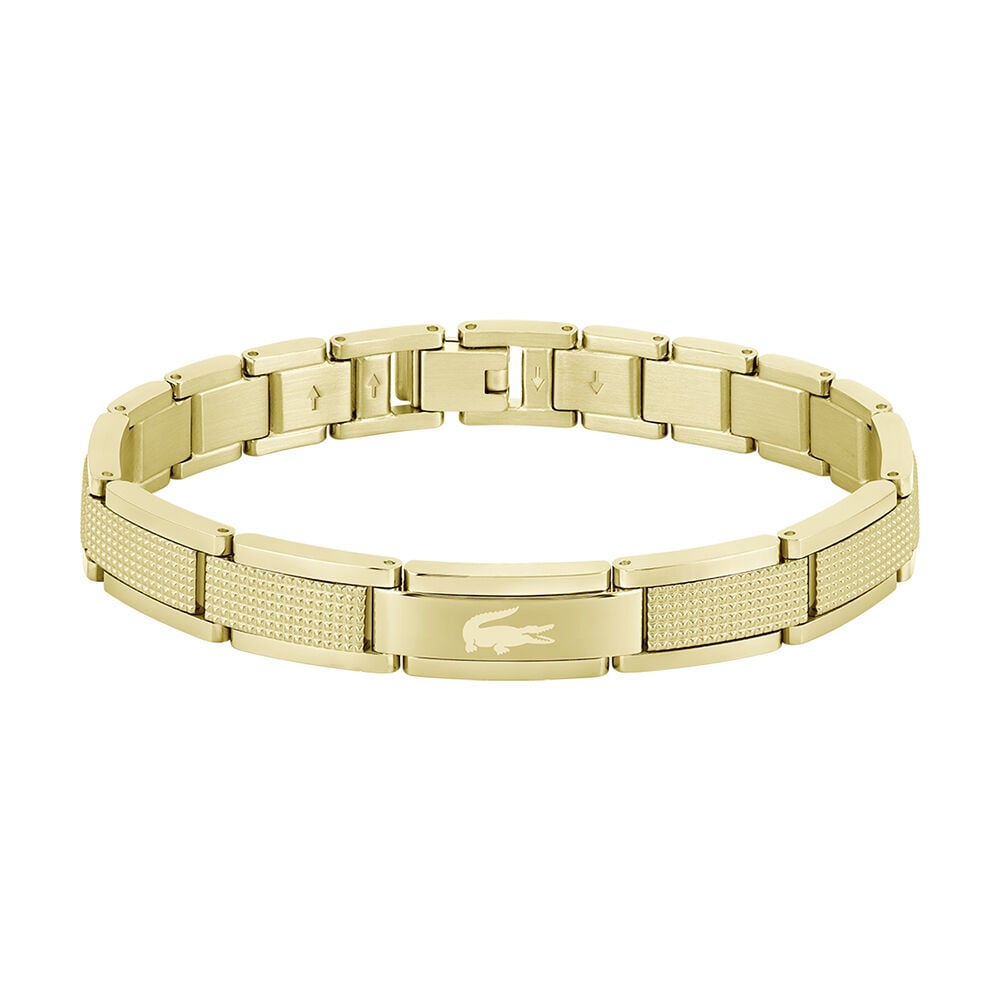 Bracelet Lacoste Stencil Acier Jaune - Bracelets chaînes Homme | Marc Orian