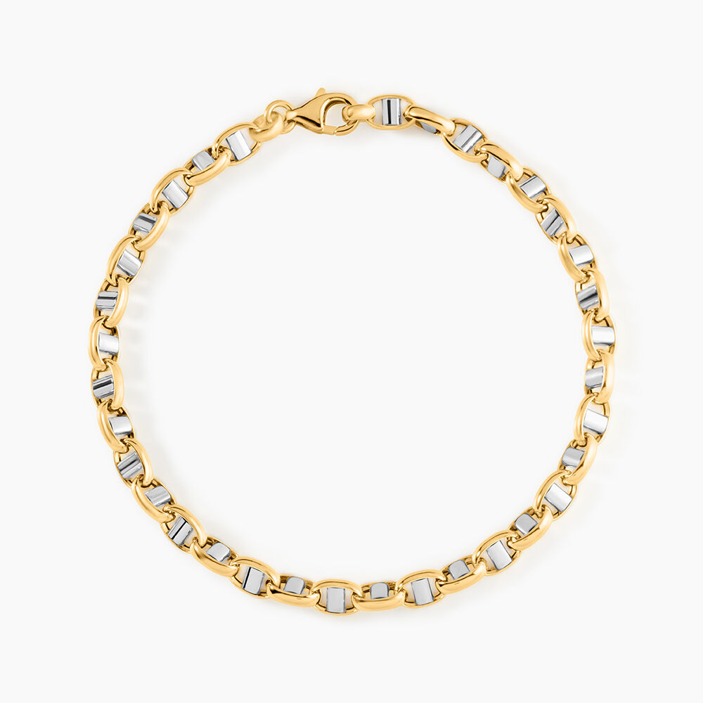 Bracelet Carlo Or Bicolore Maille Marine Ronde - Bracelets mailles Homme | Marc Orian