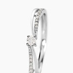 Bague Solitaire Asia Or Blanc Diamant - Parures de mariage Femme | Marc Orian
