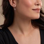 Cr&eacute;oles Spell Argent Blanc - Boucles d'oreilles pampille Femme | Marc Orian