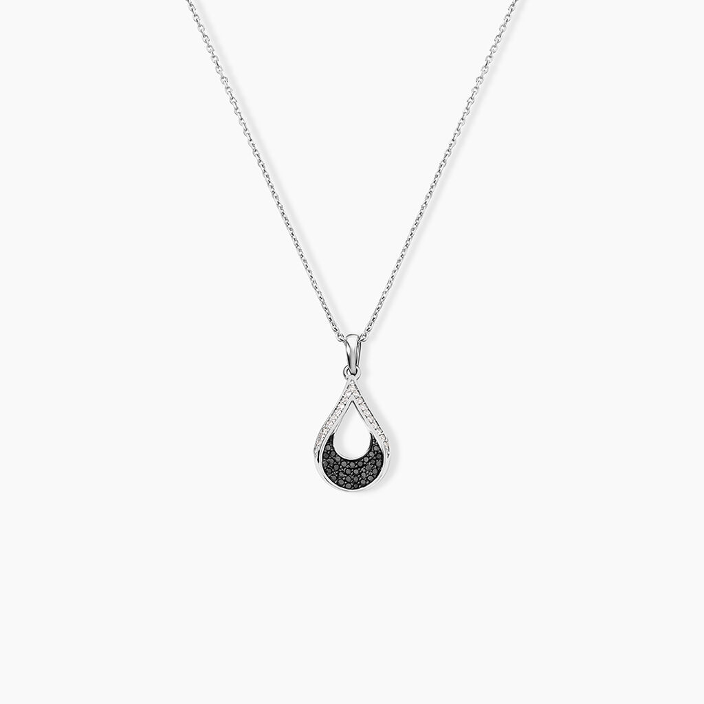 Collier Romanne Or Blanc Diamant - Colliers avec pierres Femme | Marc Orian