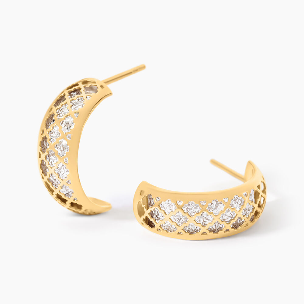 Boucles D'Oreilles Puces Adonijah Or Bicolore - Puces Femme | Marc Orian