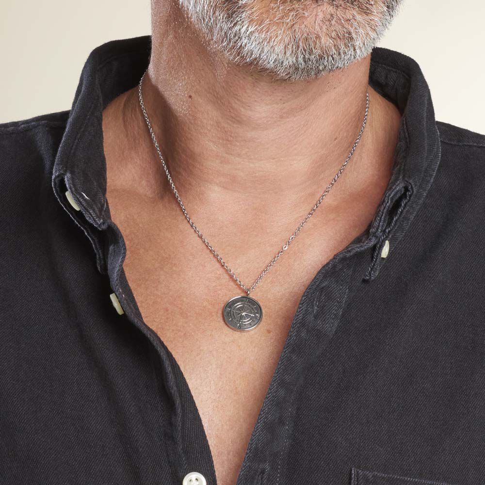 Collier Aryan Acier Blanc - Colliers Homme | Marc Orian