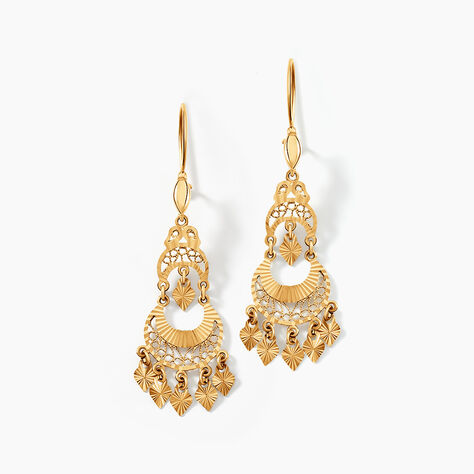 Boucles D'oreilles Pendantes Cherki Or Jaune - Pendantes Femme | Marc Orian