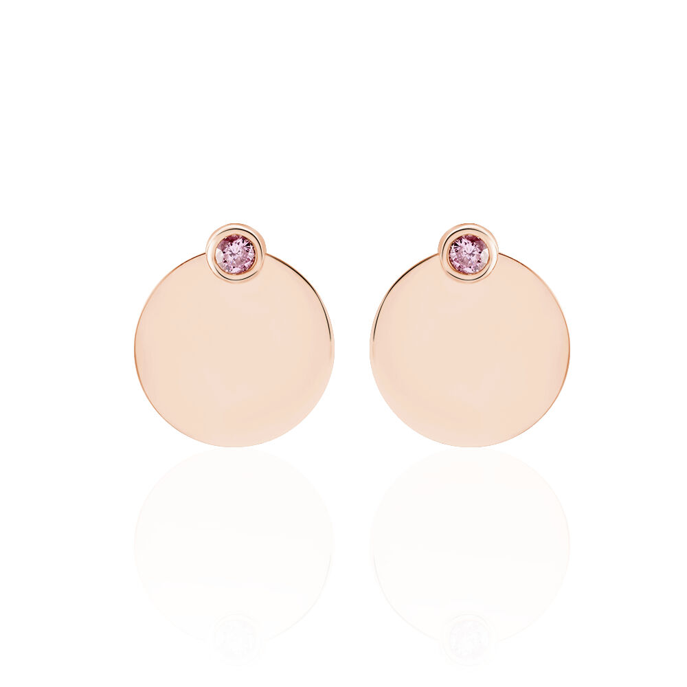 Bijoux D'oreilles Aleksandra Argent Rose Oxyde De Zirconium - Piercings d'oreilles Femme | Marc Orian