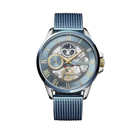 Montre Montignac Round Bleu - Montres &eacute;tanches Homme | Marc Orian