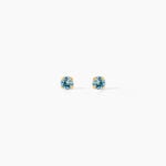 Boucles D'oreilles Puces Pepita Or Jaune Oxyde De Zirconium - Puces Famille | Marc Orian