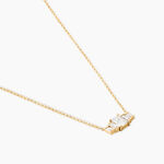 Collier Mireille Argent Dor&eacute; A L'Or 750/1000 Oxyde De Zirconium - Colliers avec pierres Femme | Marc Orian
