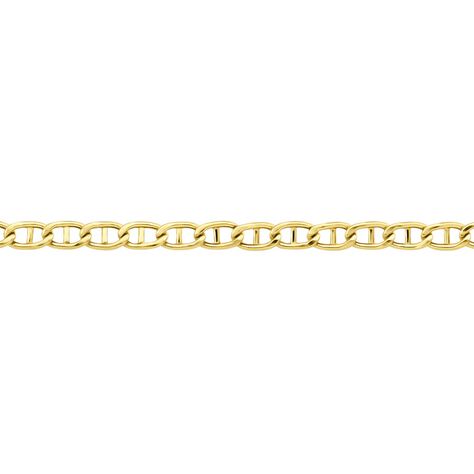 Collier Capucin Or Jaune Maille Marine Plate - Chaines Homme | Marc Orian