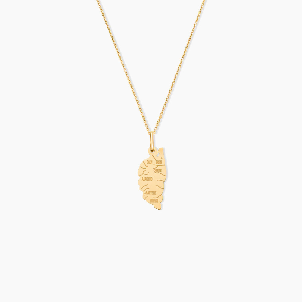 Pendentif Gaietana Corse Or Jaune - Bijoux personnalisés Famille | Marc Orian