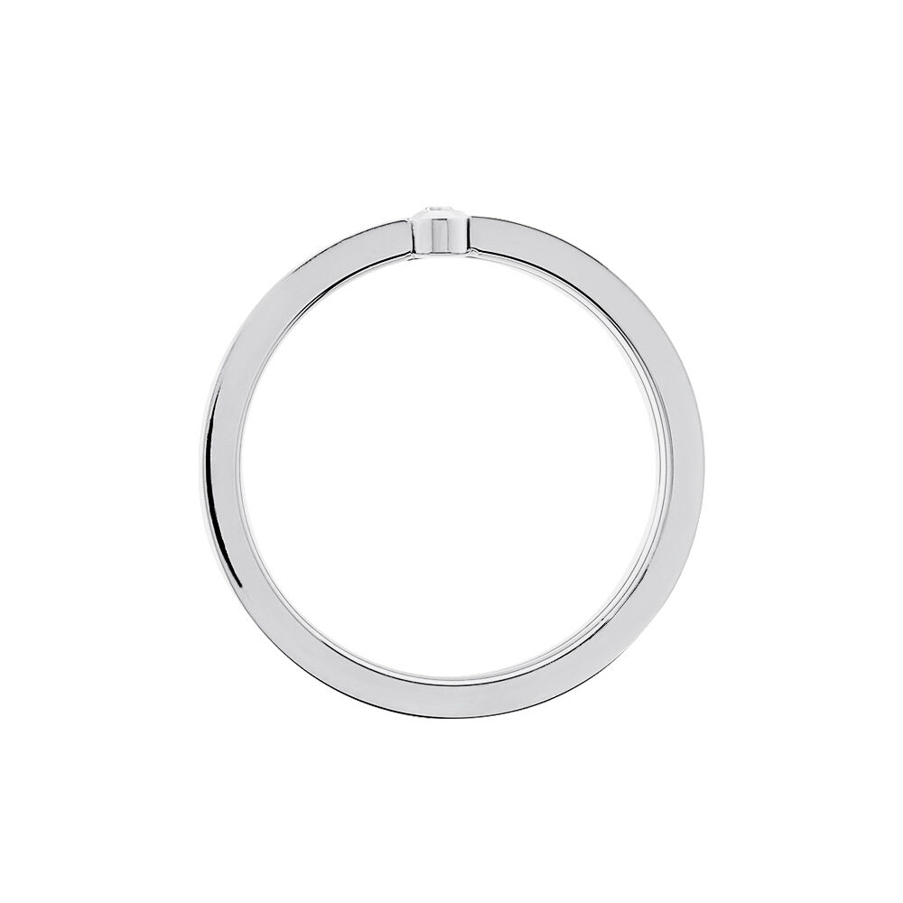 Bague Beny Acier Blanc Oxyde De Zirconium - Solitaires Femme | Marc Orian