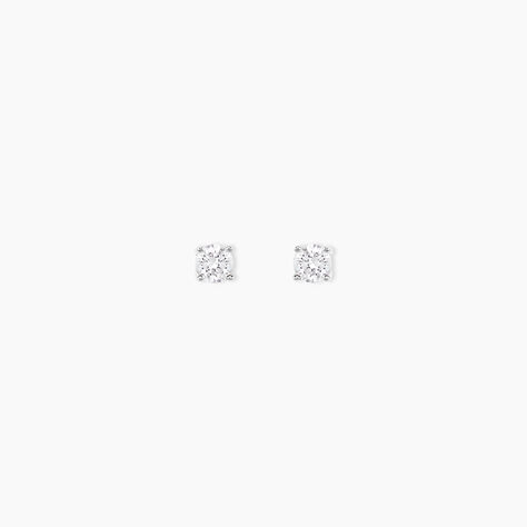 Boucles D'oreilles Puces One Or Jaune Diamants - Boucles d'oreilles mariage Femme | Marc Orian