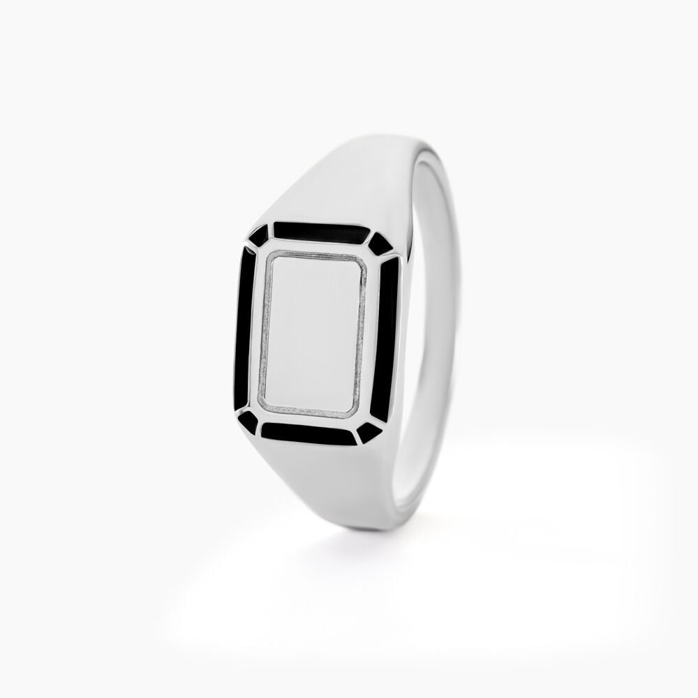 Chevalière Manny Argent Blanc - Chevalières Homme | Marc Orian