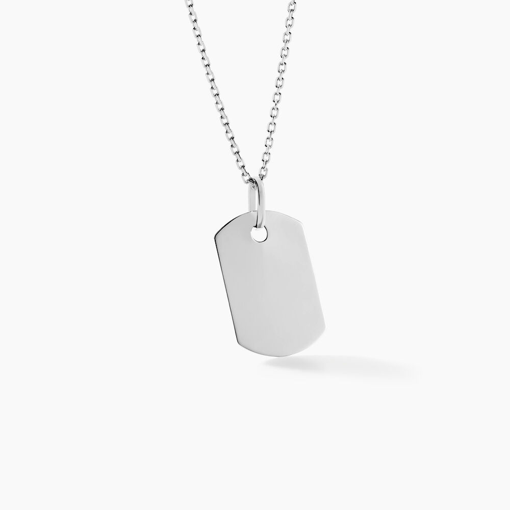 Pendentif Aymerik Argent Blanc - Bijoux personnalisés Homme | Marc Orian