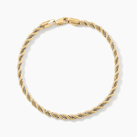 Bracelet Jerryenne Maille Corde Et Venitienne Or Bicolore - Bracelets mailles Femme | Marc Orian