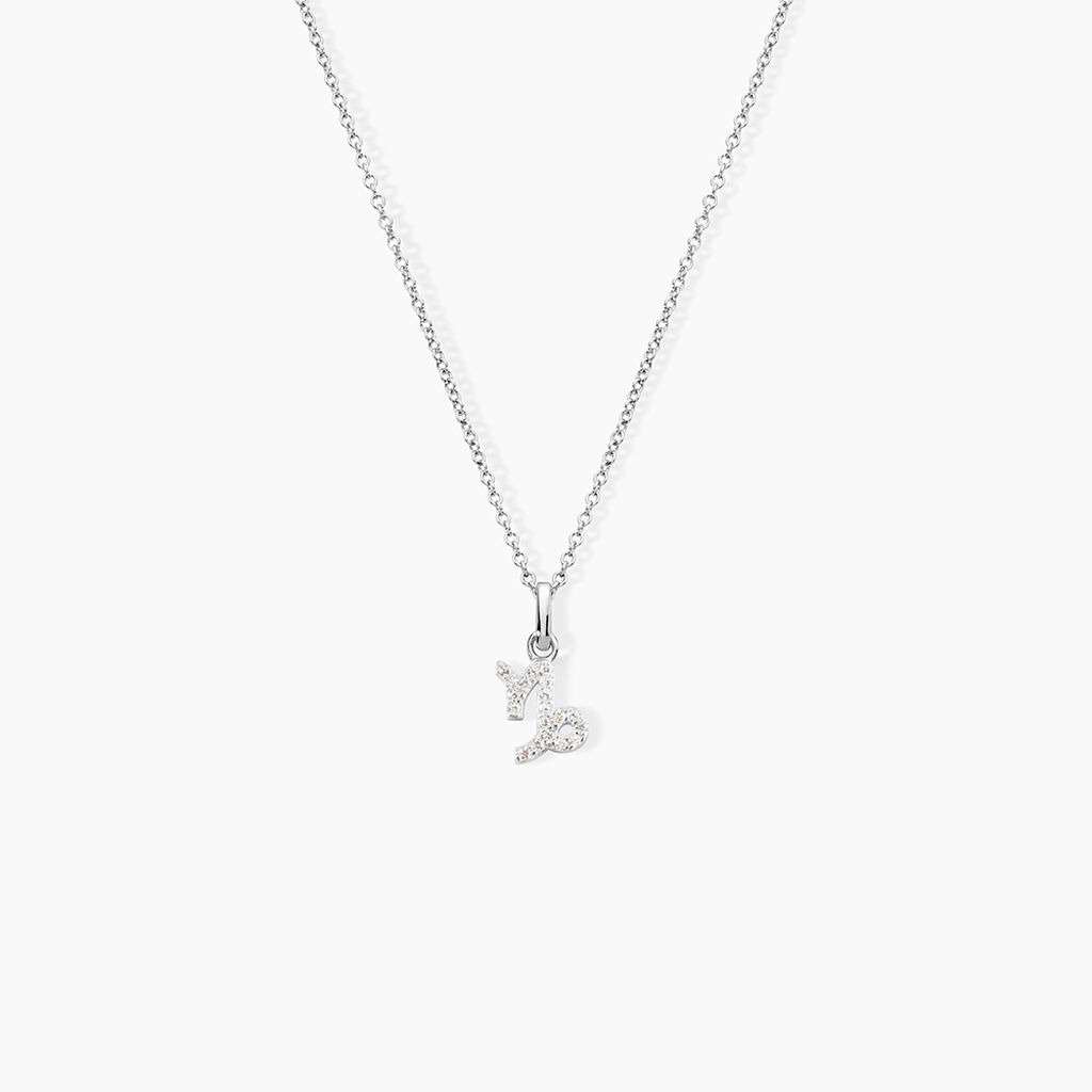 Collier Astra Argent Blanc Oxyde De Zirconium - Colliers avec pierres Femme | Marc Orian
