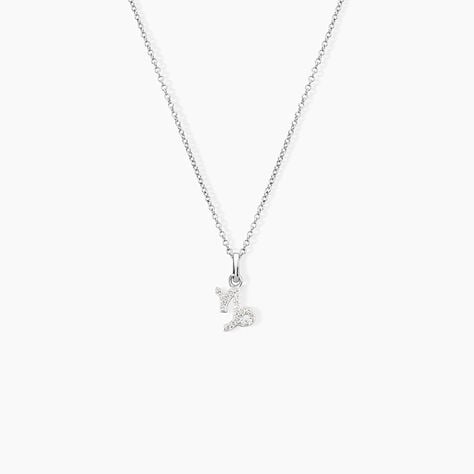 Collier Astra Argent Blanc Oxyde De Zirconium - Colliers avec pierres Femme | Marc Orian