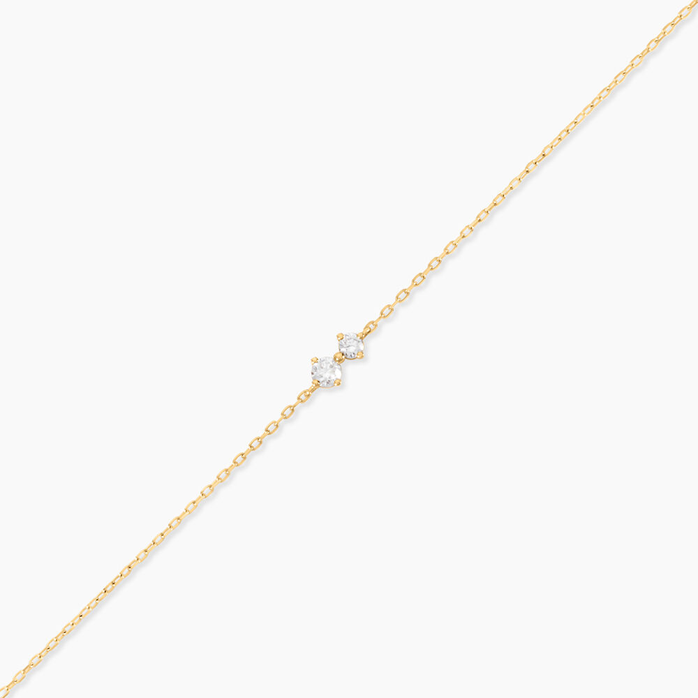 Bracelet Serenya Or Jaune Diamant Synth&eacute;tique - Bracelets cha&icirc;nes Femme | Marc Orian